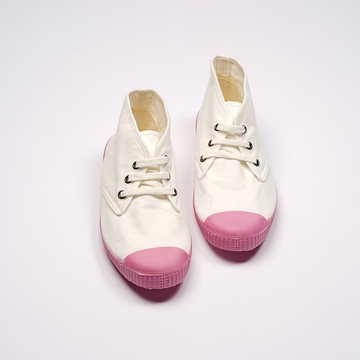 西班牙帆布鞋 CIENTA L60997 05 白色 粉底 經典布料 大人 Chukka