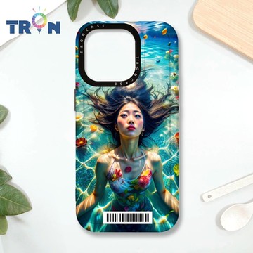TRON IPHONE 16 PRO 花海中游泳的少女 防摔 MAGSAFE 磁吸 太空載具殼 透黑 手機殼