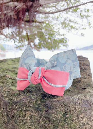 RARAKO樂子-手工髮箍/髮帶/親子髮飾 絕美雙蝶-金花鈿-煙燻跳糖