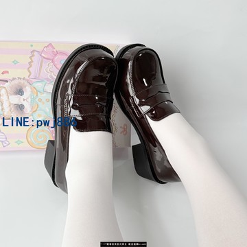 【便宜有好貨】【栗川中】糖果小貓原創制服鞋日系學生百搭圓頭jk學院風Lolita