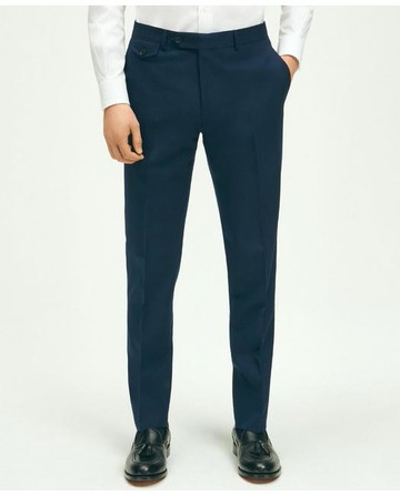 Brooks Brothers Men's Slim Fit Wool Hopsack Trousers | Navy | Size 38 30