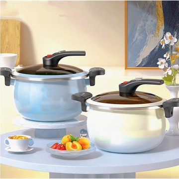 搪瓷琺瑯微壓鍋家用大容量無涂層不粘鍋加厚壓力湯鍋電磁燃氣通用