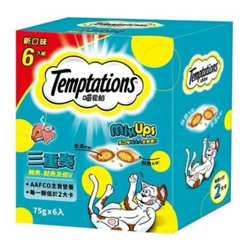 TEMPTATIONS 喵愛餡 三重奏 75g*6包 貓餡餅 (6入盒裝)