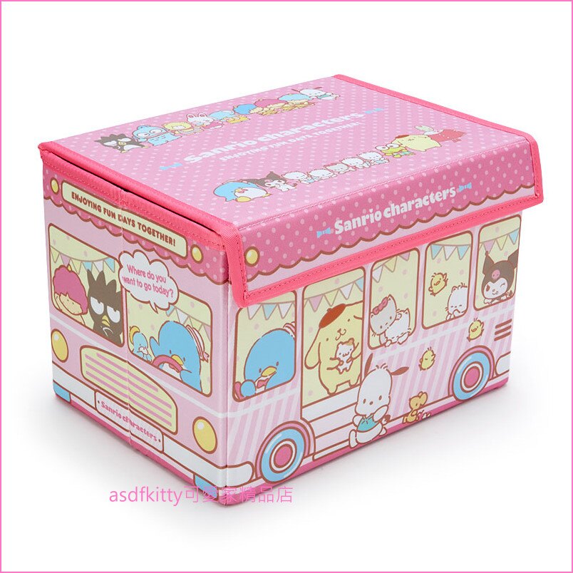 asdfkitty可愛家☆三麗鷗家族可摺疊小型收納箱/整理箱/置物箱-日本正版商品