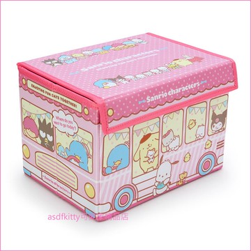 asdfkitty可愛家☆三麗鷗家族可摺疊小型收納箱/整理箱/置物箱-日本正版商品