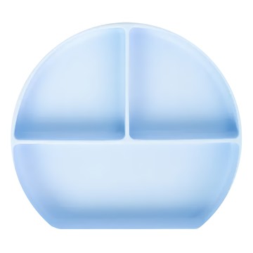 Little Bearnie 熊格格 矽膠分隔餐盤 天空藍  餐盤  1個