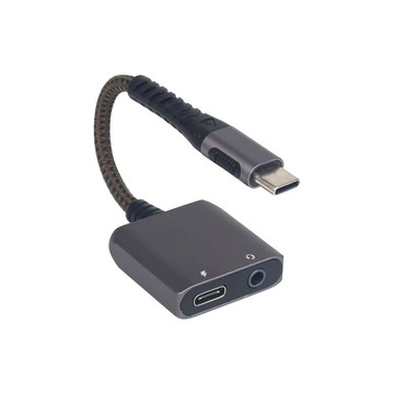 音頻解碼器 DAC 數位轉模擬解碼器 耳機轉接線typec轉3.5二合一音頻轉換器適用蘋果16華為手機轉接線