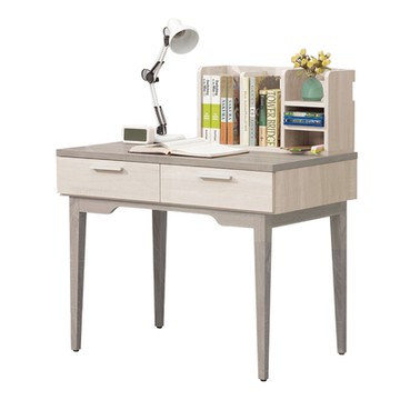 文創集 芙娜雙色3.3尺二抽書桌組合(書桌＋桌上收納櫃)-99.8x60x110.6cm免組