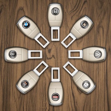 車用安全帶延長器大眾安全帶鎖扣卡扣鋅合金?片安全帶延長器插銷