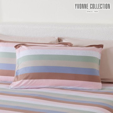 YVONNE 以旺傢飾 光影條紋信封式枕套1入-泡泡粉