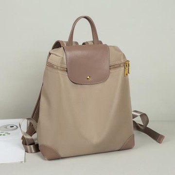 輕便簡約時尚尼龍雙肩包女餃子包翻蓋拉鏈旅游牛津布背包防盜書包