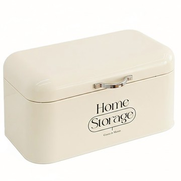 蝸牛家居 Cuisine de Maman Elle 鋼製收納盒  1個  米色 + 黑色  302×183×165毫米