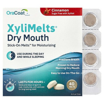 OraCoat, XyliMelts® Dry Mouth，肉桂，40 粒溶豆
