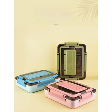 富爾興飯盒食品級304不銹鋼大容量五格飯盒食堂打飯專用帶飯餐盒