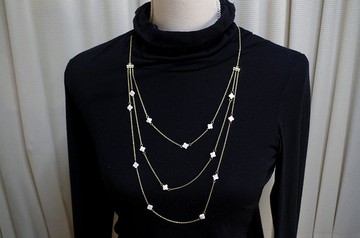 珍珠母三鏈項鍊