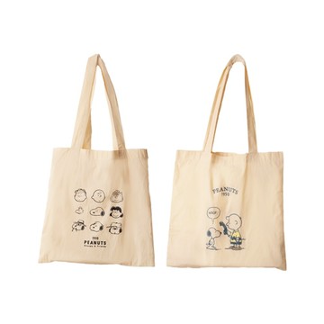Peanuts史努比棉布手提袋-Norns Snoopy 原色手提袋 側背包 環保購物袋 Eco Bag 購物袋 手提袋