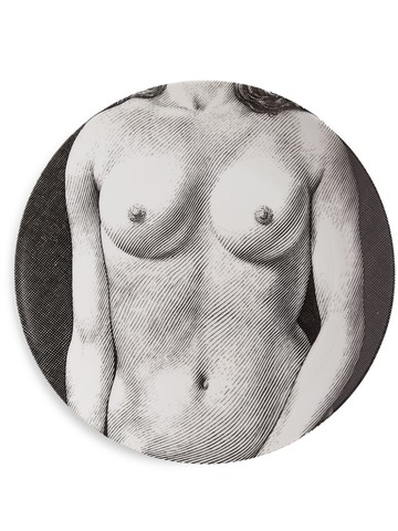 Fornasetti - Variazioni n.303 wall plate - unisex - Porcelain - One Size - Black