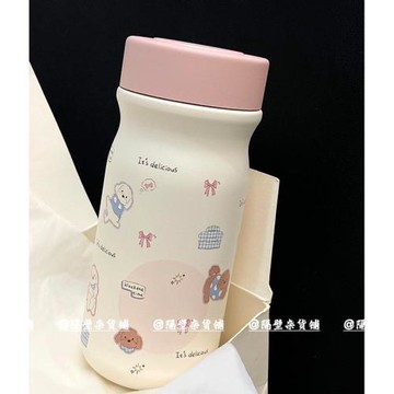 隔壁雜貨鋪原創口袋保溫杯小狗可愛杯子女生2024新款茶杯便攜水杯