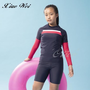 聖手品牌 女中童二件式防曬長袖泳裝 NO.A7220058-07