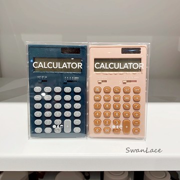Swanlace精選粉色小清新北歐便攜迷你計算機辦公太陽能掌上計算器