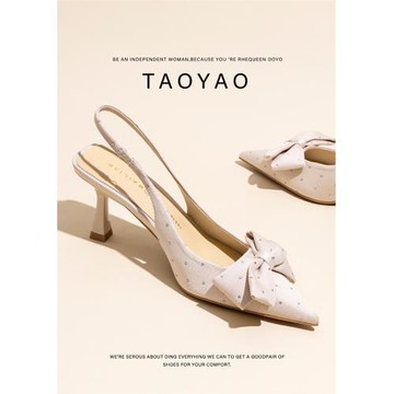 真皮仙女風包頭涼鞋女夏外穿2025新款蝴蝶結高跟后空絆帶細跟單鞋