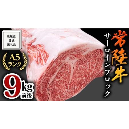 ふるさと納税 A5サーロインブロック9kg前後 茨城県共通返礼品 肉 国産 焼肉 業務用 茨城県牛久市