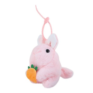 珠友文化 搖尾巴吊飾 BU-02065-02  粉兔  1個