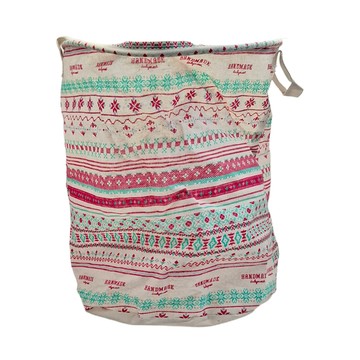 清新北歐風棉麻洗衣收納籃 5入組 北歐圖騰