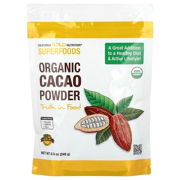 California Gold Nutrition, SuperFood，有機可可粉，8.5 盎司（240 克）