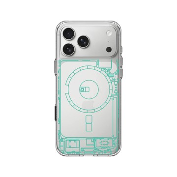 iPhone 17 Pro Max Clear Case（相機按鈕） 透明 - JOCR - Inside an iPhone 13 - Green
