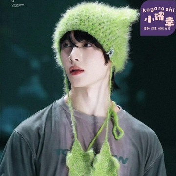 【明星同款顯臉小】針織包頭帽 護耳帽 冬帽 保暖帽 防風防寒 星星系帶 加厚針織 秋冬時尚百搭