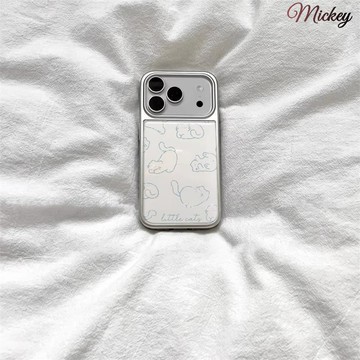 手機殼.線條貓咪適用蘋果17Pro手機殼15女款iPhone16E新款14/13/12保護套