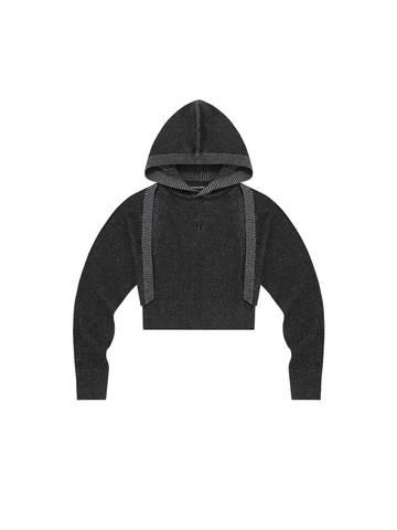 Bolero Knit Hood Hoodie [Charcoal Grey]