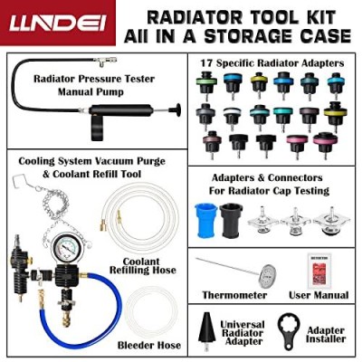 LLNDEIクーラント真空充填ラジエーター圧力試験機キット28 PCS試験