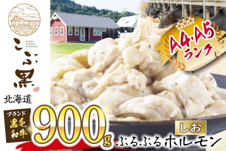 北海道産 黒毛和牛 こぶ黒 和牛 しお ホルモン 計 900g (300g×3パック)