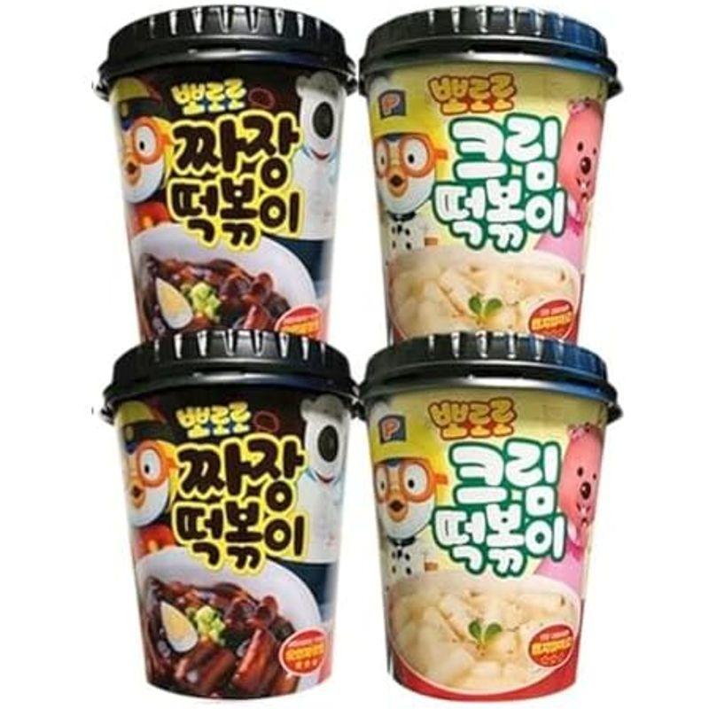 ポロロクリーム味 トッポッキ 2個 ジャージャー味トッポッキ 2個 SET 韓国食品   韓国トッポッキ 並行輸入品