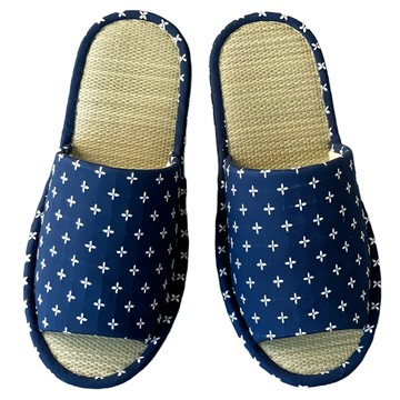 IKEHIKO 日本池彥 詩織L號拖鞋 天然藺草 聚酯纖維 日本製  270mm  黛藍色