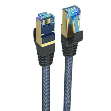 POLYWELL 寶利威爾 CAT8 40Gbps 超高速網路編織線  灰色  1條  3m