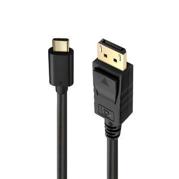 UniSync Type-C 轉 DisplayPort 公 4K 高畫質 鍍金頭 影音轉接線，1.8M，黑  1條