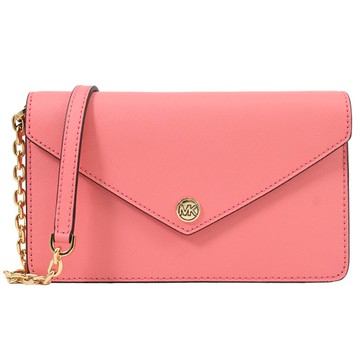 MICHAEL KORS Jet Set Travel 信封式翻蓋WOC斜背包.玫瑰粉