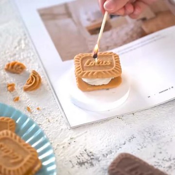 ins創意餅干香薰蠟燭石膏手工diy巧克力奶油慕斯蛋糕裝飾硅膠模具