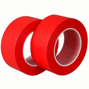 耐高溫300度紅色美紋紙膠帶PET復合紙膠帶烤漆噴漆遮蔽無痕美紋紙