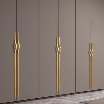 新中式柜門拉手輕奢現代簡約衣櫥柜子門把手高檔抽屜拉手柜子加長