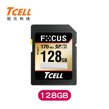 TCELL冠元 SDXC FOCUS A2 UHS-1 U3 V30 攝影專用記憶卡 (64/128/256GB)