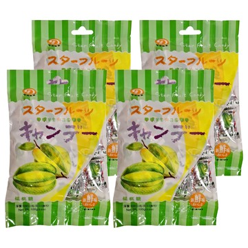 綠得製菓 楊桃糖 新鮮口味  100g  4袋