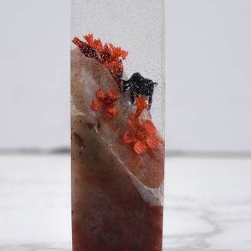 客製化手工印章-|永生花樹脂印章2 x 1.6 CM|篆刻印章