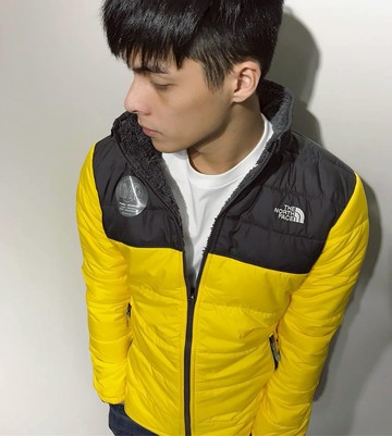 美國百分百【The North Face】TNF 北臉 外套 防寒 美國製造 保暖 雙面穿 S號 黃色 J625