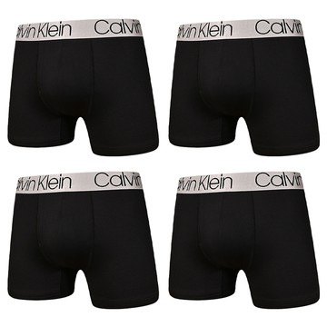 Calvin Klein 凱文克萊 underwear 男款 Chromatic 柔滑輕盈合身內褲/平口四角褲 4件  黑色  XL