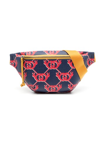 GUCCI CHILDREN Interlocking G snail print Supeme canvas belt bag Girl