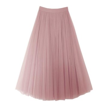 巨好看2025秋冬季新款紗裙半身裙高腰蓬蓬女百褶裙半身長裙子半裙